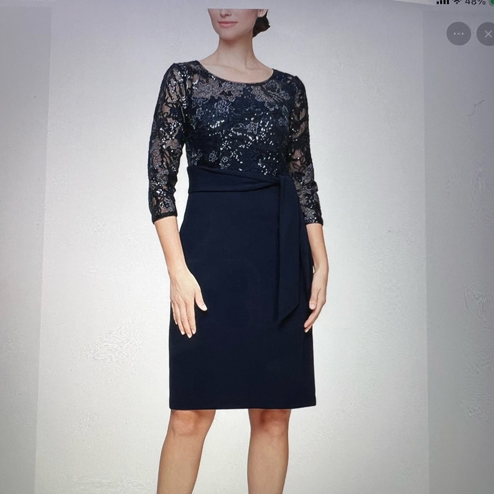 Alex Evening 8160331 cocktail dress, navy, size 8